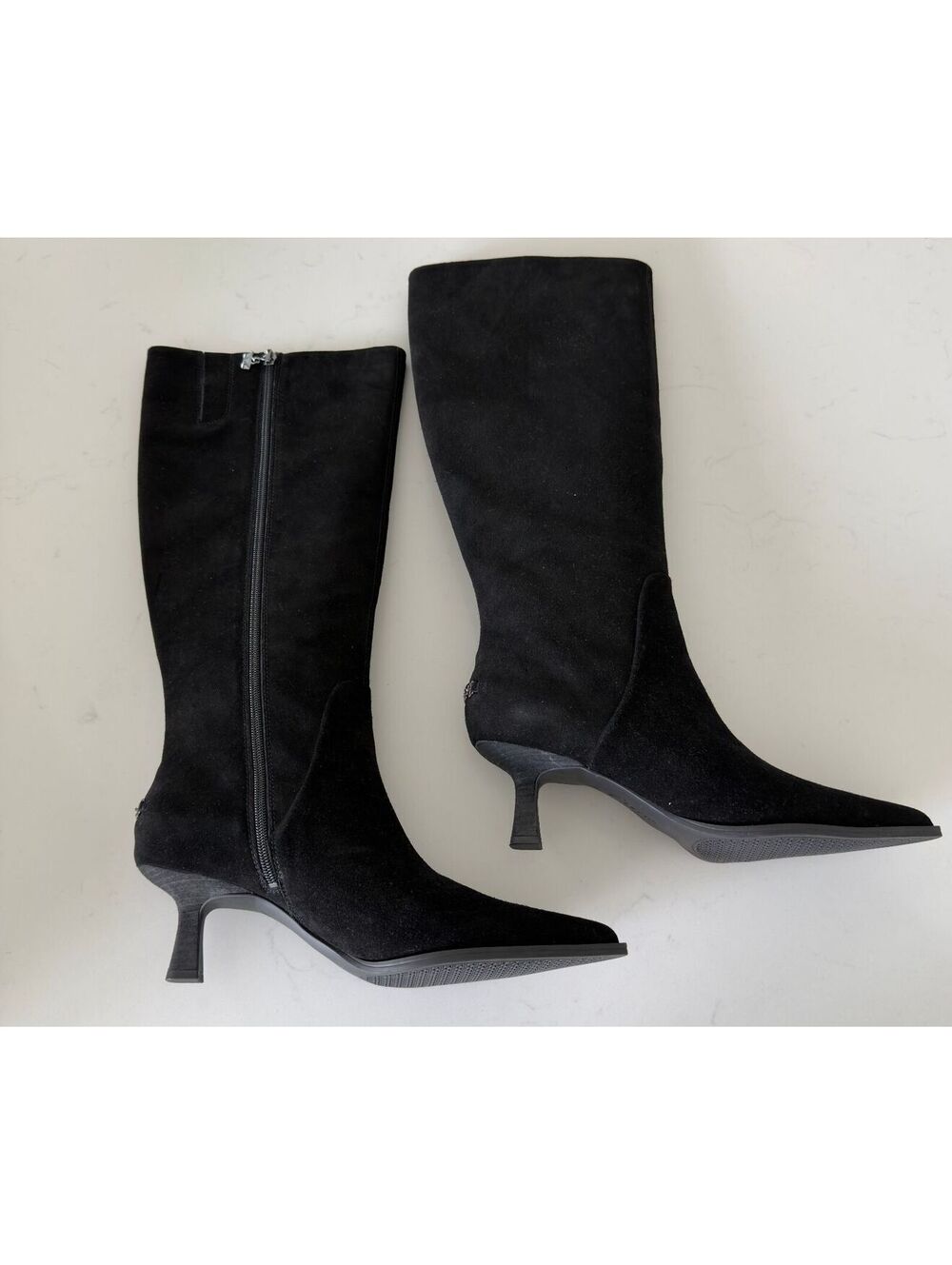 Circus NY by Sam Edelman Yulia Suede Pointed Toe Black Tall Dress Boots Size 11